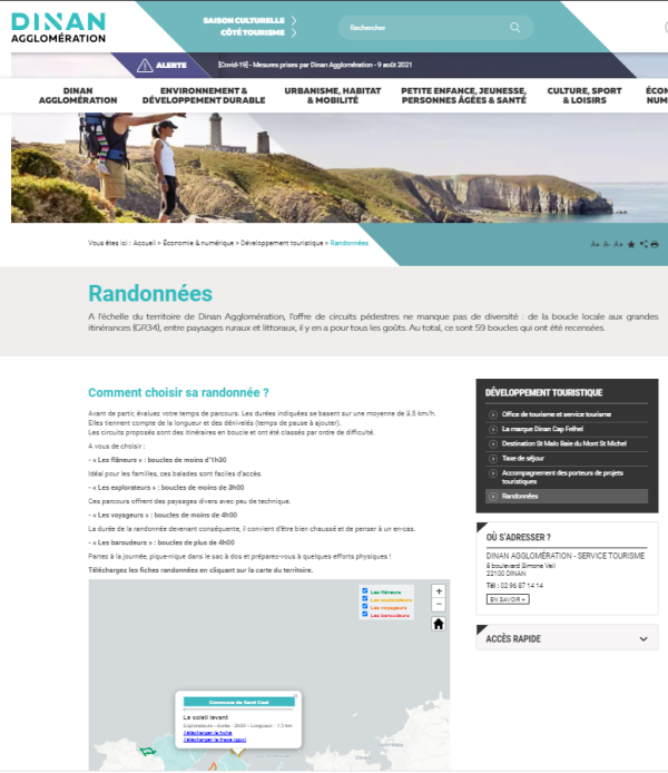 accs au site guide de la randonne