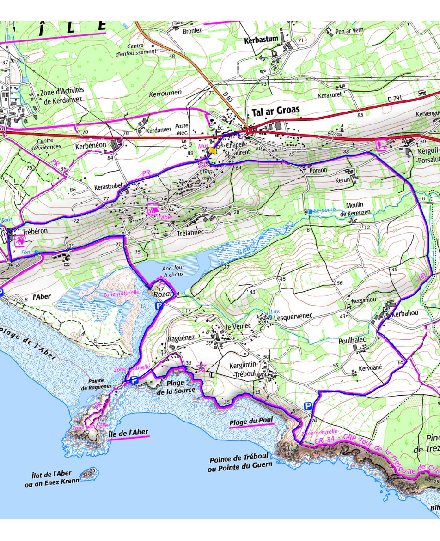 accs  la trace GPS de la randonne