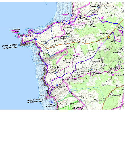 accs  la trace GPS de la randonne