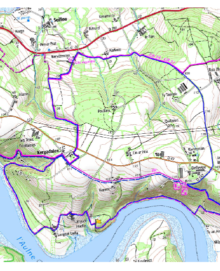 accs  la trace GPS de la randonne