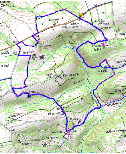 accs  la trace GPS de la randonne