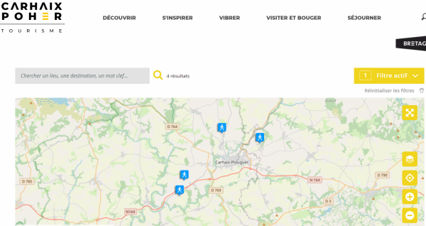 photo d'une page du site du guide de la randonne