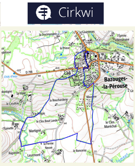 accs  la trace GPS de la randonne