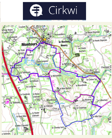 accs  la trace GPS de la randonne