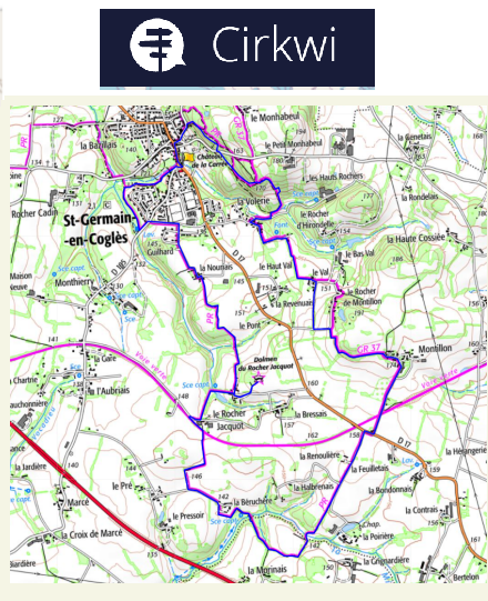 accs  la trace GPS de la randonne