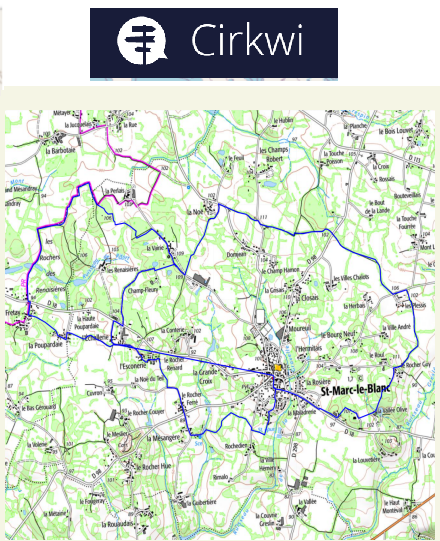 accs  la trace GPS de la randonne