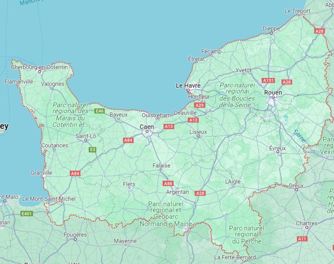 carte de Normandie